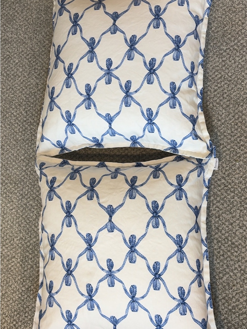 Blue Rope Pattern Decorative Pillow Cover - Set of 2